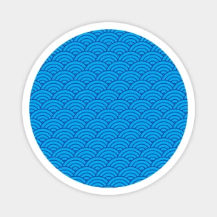 Blue Japanese Waves Magnet